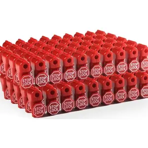 Anti Sweep Theft Stop Lock 6mm Red Retail Shop Security Display Hook Lock (100)