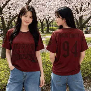 Kpop Concert Jersey Oversized Graphic Shirt Aesthetic Streetwear Fan Outfit, Custom members