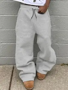 Men's Casual Loose-Fit Straight Leg Pants, Casual Fashion Trousers, Comfortable Spring & Fall Wear, Moderate Fabric Thickness, Perfect for Daily Casual Fashion Loose