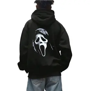 Scream Mask Graphic Tee ,Hoodie,Men's Double-Sided Printed Casual And Comfortable Hoodie, Casual And Versatile Coat In Autumn And Winter Christmas Thanksgiving Gifts