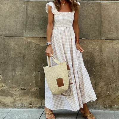 night out maxi dresses PRETTYGARDEN Womens Printed Tube Maxi Dress Strapless Bodycon Sleevele