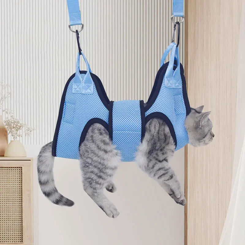 Cat Nail Clipper Hammock, British Shorthair Anti-Scratch Bite Fixer Bag, Pet Injection Feeding Care Beauty Hammock, Essential Pet Gear