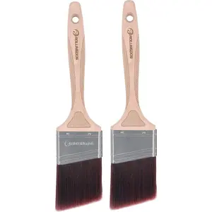 Angled  Brushes for Wall - 2.5 Inch Trim  in  Brush for  Detail Trimming and Touch Ups (Pack of 2)