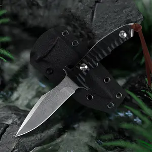 Adventure Outdoor Knife,Premium Stainless Steel,Knife with K Sheath,G10 Handle,CNC Numerical Control Fine Grinding Process,Protective Sheath,Ideal for Camping, BBQ, Hiking, Cutting Steak, Boning, Christmas Present