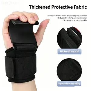 Weight Lifting Hook Wrist Support Gym Straps - Heavy Duty Gym Hand Grips with Wrist Wraps, Reinforced Pull Up Assist Hooks for Strength Training, Deadlifts, Gym Strap