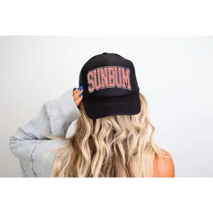 Sunbum- Black Unisex Foam Trucker Hat