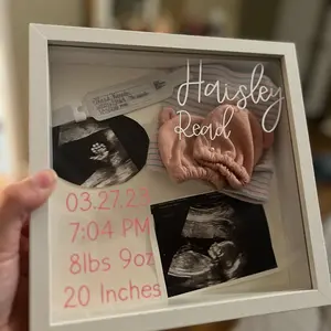Memorabilia Shadow Boxes Mother Photo Gift Frame Newborn Decor