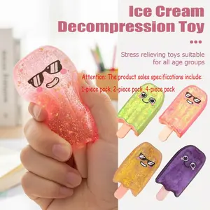 Popsicle Gummy Squishy, Colorful Stress Relief Toy, Soothing Slow-Rise Sensory Toy for Anxiety Relief, Kids and Teens Relaxation Gift
