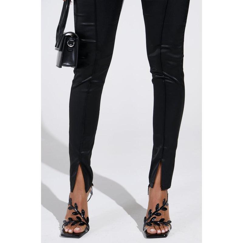 HIT THE LIGHTS SATIN SLIT LEGGING