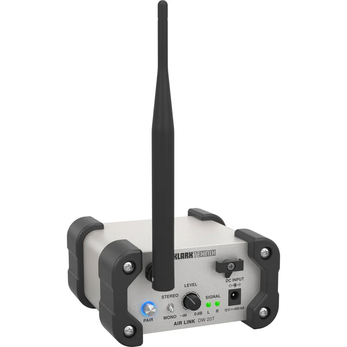 Klark Teknik AIR LINK DW 20T 2.4 GHz Wireless Stereo Transmitter for High-Performance Stereo Audio Broadcasting