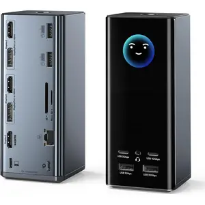 USB C Docking Station 3 Monitors 3 HDMI 2DP,  USB C Dock Multi Display with USB A&C 3.1, USB A&C 3.0, USB A 2.0, PD 100W, Ethernet for USB C Laptop //