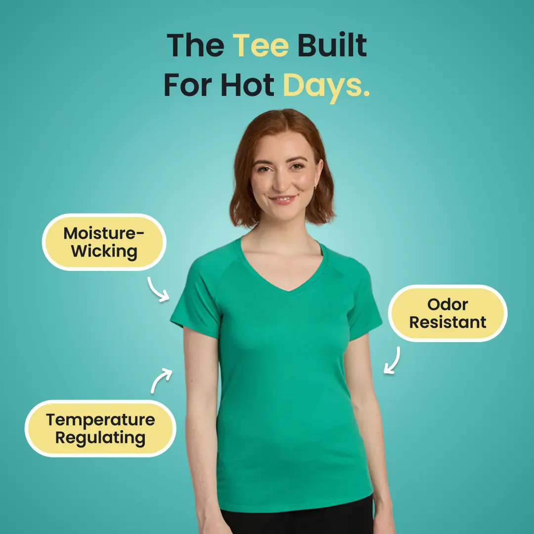 Woolx Mia Merino Wool V Neck Tee – Lightweight Womens T Shirt Odor Resistant Wrinkle Free Travel Top All Season