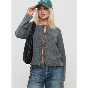 Frosty Knit Cardigan Grey