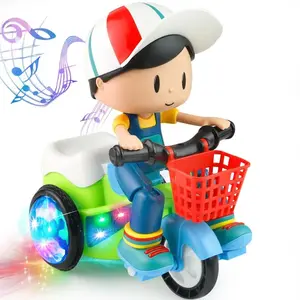 Electric Stunt Tricycle Toy for Kids  Lights, Music & Smart Obstacle Avoidance, Fun Interactive Ride-On Style Toy fidgettoys best gift