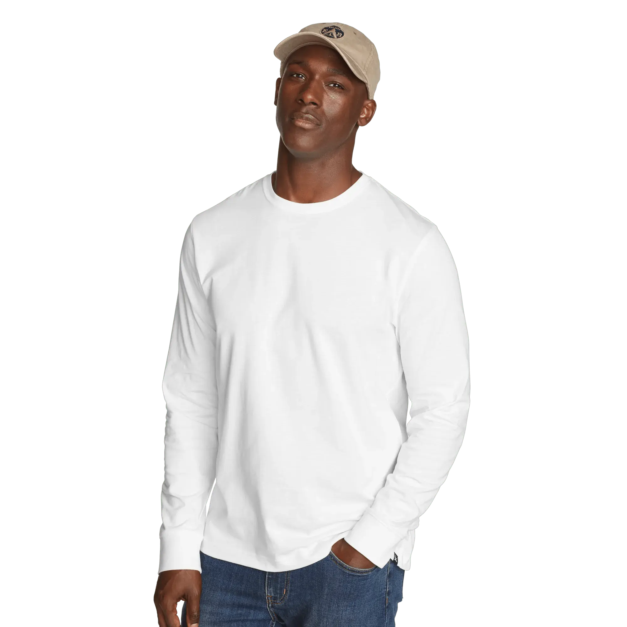 Eddie Bauer Men’s Legend Wash 100% Cotton Long-Sleeve Classic T-Shirt 100% Cotton Soft Feel Everyday