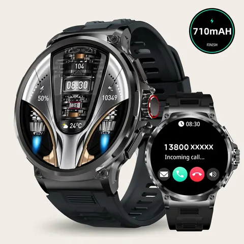 Men's Smart Watch, Touchscreen Smartwatch, Touchscreen Sport Watch, Fitness Tracker, 1.85" Touch Screen, 710mAh Long Battery Life, IP67 Waterproof, For IPhone/Android, Wireless Call, Message Notifications, 100+ Sports Modes, DIY Dials