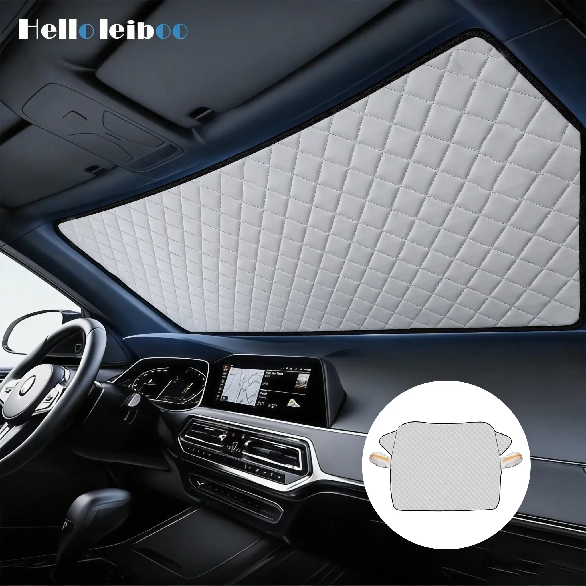 【DealsForYouDays】Universal All-Season Car Windshield Snow Cover & Sun Shade,  Winter Dust Rain Ice Frost Guard Protector, Suitable for Car Winter Protection Snow & Summer sunshade (48''X64'')
