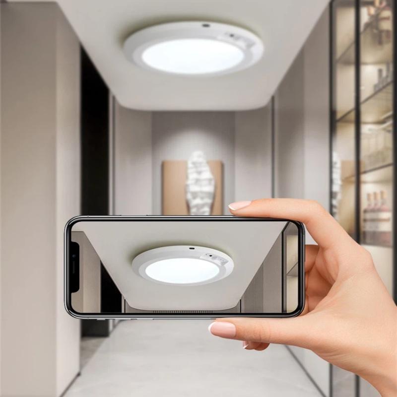 2-Pack Ceiling Light Rechargeable Motion Sensor Remote Wireless Battery Powered Pantry Garage Easy to Install Suitable for Various Scenarios Patio / Battery Operated Magnetic Light for Closet Shower Shed Hallway Porch Stairs(3 Color Temperatures)