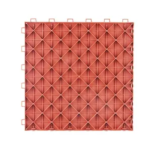 fathersdaygift VEVOR Garage Tiles Interlocking, 12x 12x 0.53 inch 50 Pack Garage Floor Covering Tiles, Non-Slip Double-Sided Texture Garage Flooring Tiles, for Garages, Basements, Repair Shops, Red
