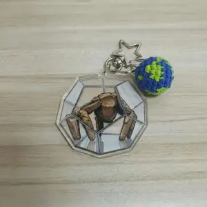 Project Hail Mary Rocky Acrylic Keychains with Earth Crochet | Rocky Keychains | Amaze fan art | Mini Grace Figurine