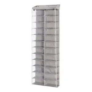 Better Homes & Gardens 24-Shelf Polyester Cotton over the Door Closet Shoe Organizer