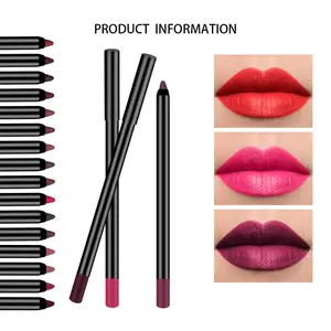 Waterproof Matte Lipliner Pencil Red Contour Tint Lipstick Long Lasting Non-stick Cup Moisturising Lips Makeup Cosmetic 12 Colors Valentine's Day Gifts favorite lip  shiny  lips lip  products