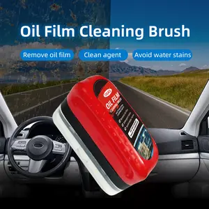 Car Windshield Cleaner – Reusable Oil Film Remover Brush for Anti-Fog, Anti-Rain & Clear Vision Glass, Improves Visibility