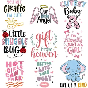 Cute Letter Pattern Heat Transfer Sticker, DIY Heat Transfer Sticker, DIY Clothing Decoration for T-shirt, Hoodie, Jeans, Backpack, Crafts