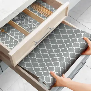 Non-Stick Non-Slip Cabinet Liner Paper, Strong Grip Waterproof Easy Clean, Kitchen Shelf Drawer Insert, Lantern Style, Kitchenware
