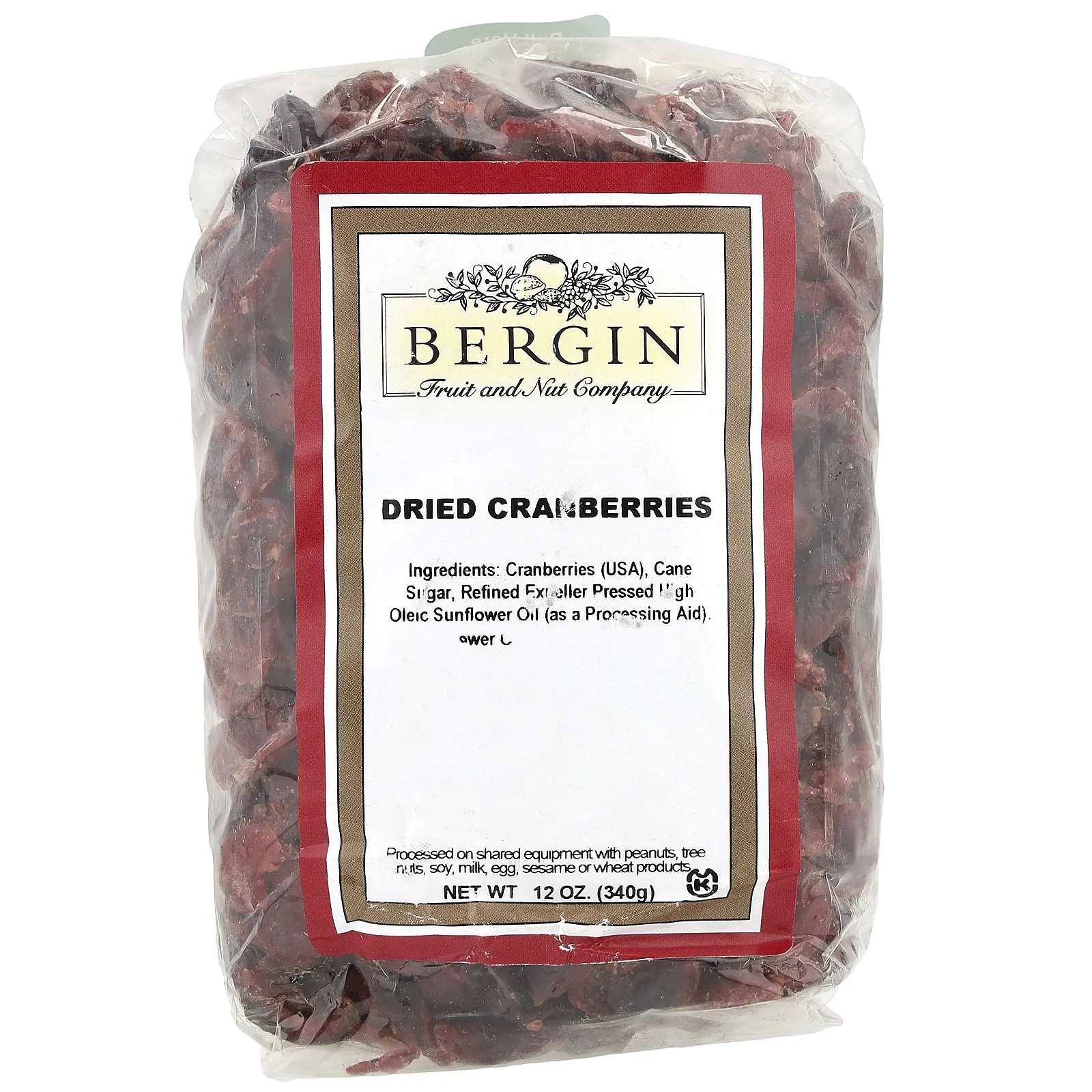 Bergin Fruit and Nut Company Dried Cranberries, 12 oz (340 g)