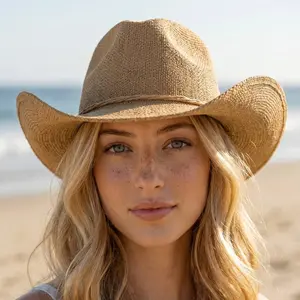 Braided Cord Band Cowboy Hat