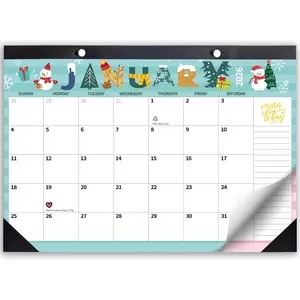 2026 Desk Calendar Wall Calendars, Large 17" x 12", November 2025 - December 2026 Monthly Planner Desktop, 14 Months Planning Organizing for , School, Office, Holiday, Green