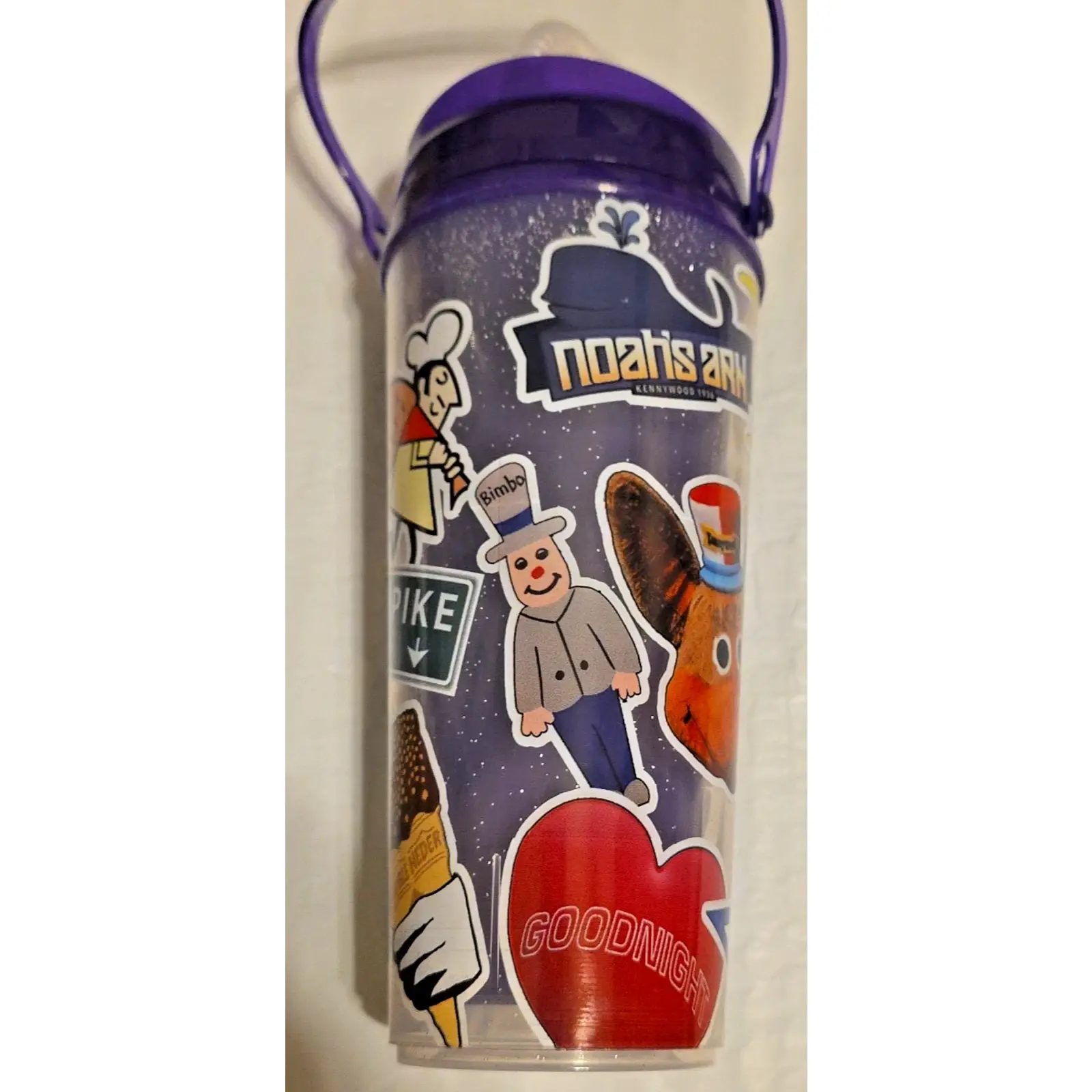 Kennywood Reusable 2023 Souvenir Cup With Straw Log Jammer Pippin Steel Whirley
