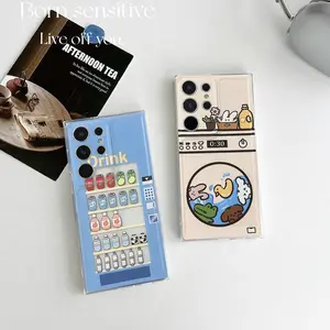 Drink Simple Washing Machine Case For OPPO A98 A60 A79 A57 A96 A76 A17 A17K A18 A58 A78 4G A77s 2022 A15 A15s A16 A52 A53 A33 A74 A95 A5 A9 2020 A57 2022 5G Soft Clear Back Cover