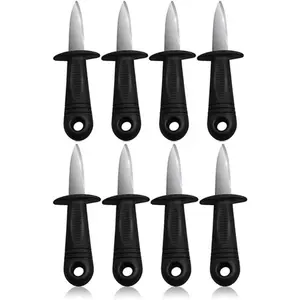 8 Pack Oyster  Oyster Shucking  -  Grade Stainless Shucker Oyster Shuckers with Non Slip Handle for Clam Crab Shellfish Seafood Opener