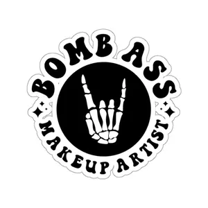 Bomb Ass Makeup Artist Sticker Black