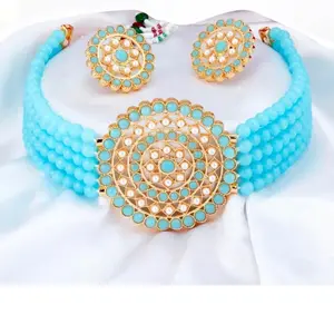 Vintage Jewelry Set for Women - Beautiful Necklace with Earrings - Matching Charms & Beads - Elegant Choker Designs - Perfect for Engagements & Special Occasions