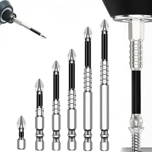 K5 Universal Anti Slip PH2 Impact Screwdriver Bits Set,Impact Anti Slip Screwdriver Bits Set,High Magnetic Screwdriver Bit LifesSpark Drill Bits Tile Drill Bits Set