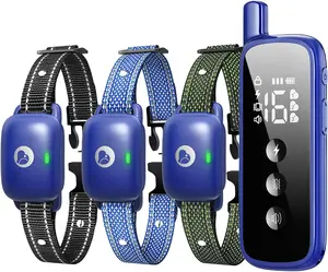 Blue Dog Training Collar – Electric Shock,Vibration,Beep Modes with LED Display – 2600ft Range,Explosion-Proof,IPX7 Waterproof – USB-C Rechargeable – Remote-Controlled Anti-Bark Collar – Suitable for All Breeds – Professional Training Tool