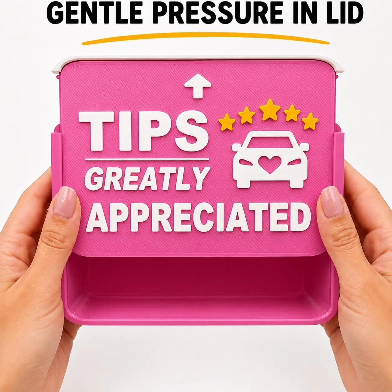 PINK Tip Jar - Rideshare Driver Tip Box
