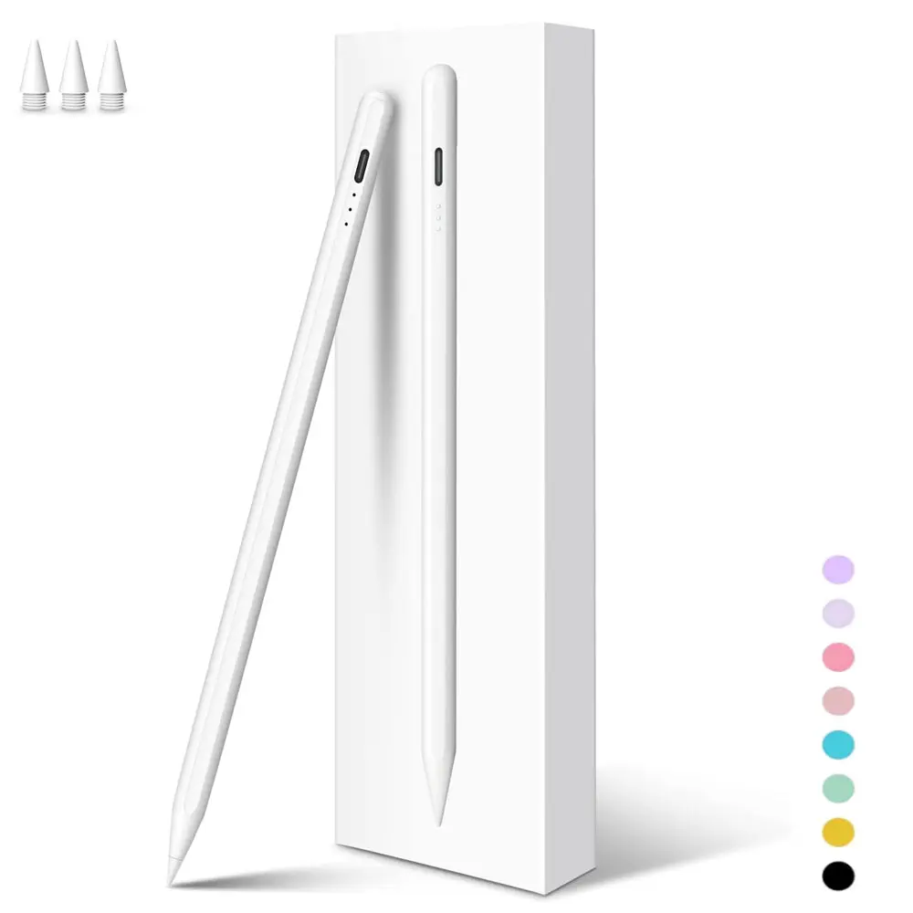 MEKO Active Stylus Pen for iPad - Tech Gadgets with Palm Rejection, Tilt Sensitivity, Button, 13 Mins Full Charging, Writing Capability, Compatible with iPad 6-10, Pro 11"/12.9", Air 3-5, Mini 5 Tablet