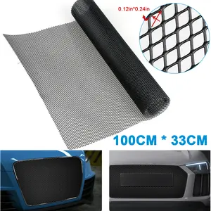 Universal 40"x13" Car Grill Mesh,Aluminum Alloy Automotive Grille Insert Bumper Air Intake Racing Rhombic Hole, for Car Pickup Truck
