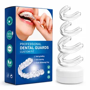 【Night  Mouth Guard】for Teeth Grinding, Cushioned Bite Protection for Sleep, Soft Comfortable Dental Guard (4 Pack, 2 Pairs – Large & Small)