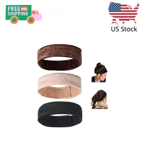 3 Pack Wig Grip Band，Velvet Headband Scarf Head Hair Band Extra Hold Wig Adjustable Fastern