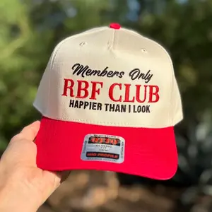 RBF Club Hat | Members Only Snapback | Funny Embroidered Hat | Happier Than I Look | Trendy Trucker Snapback