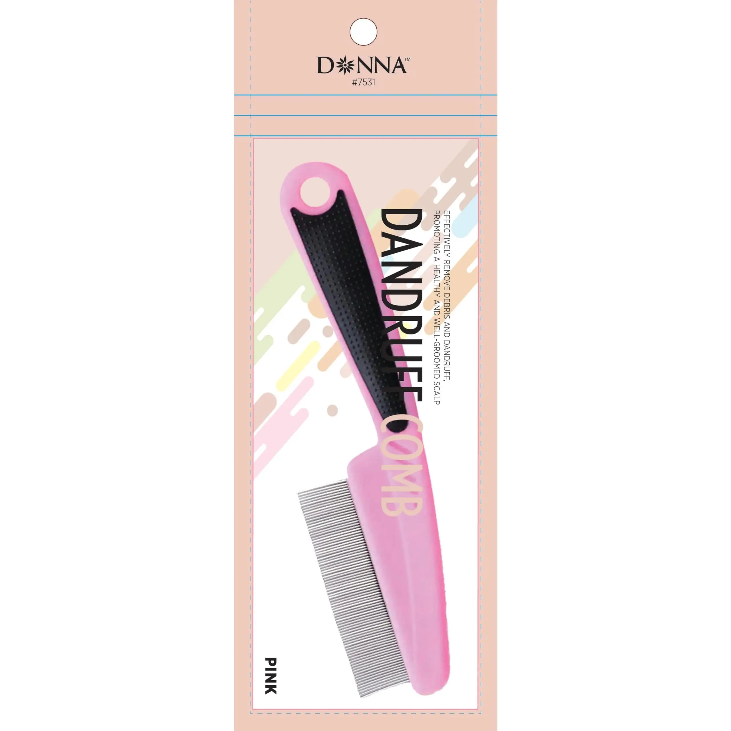 Donna Fine Tooth Comb for Hair and Scalp Dandruff, Flea, and Lice Removal