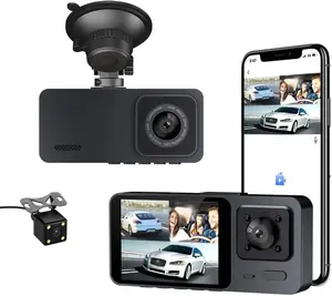 K Dash Camera for Car Front and Rear Inside WiFi Dash Cam with Phone App Security Video Recorder, HD P Dashcam '' Screen Loop Recording, HDR, GSensor