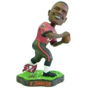 212 MAIN Tampa Bay Buccaneers Keyshawn Johnson Game-Worn Forever Collectible Bobblehead, Sports Collectibles Accessory, Game Look, Grass Stain