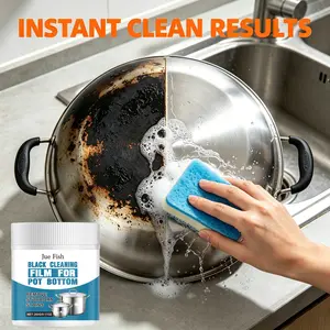 Pot Cleaning Paste, Remove Black Stains & Grease, Restores Cookware Shine, Multipurpose Non-damaged Cleaner for All Kinds of Pots Household #Summervibes