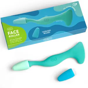 RAD Facial Roller - 2-in-1 Jade Roller & Gua Sha Tool, Silicone, Skin Care, Rolling & Scraping Massage Therapy